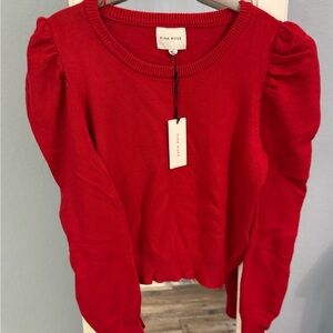 Pink Rose Bold Red Sweater